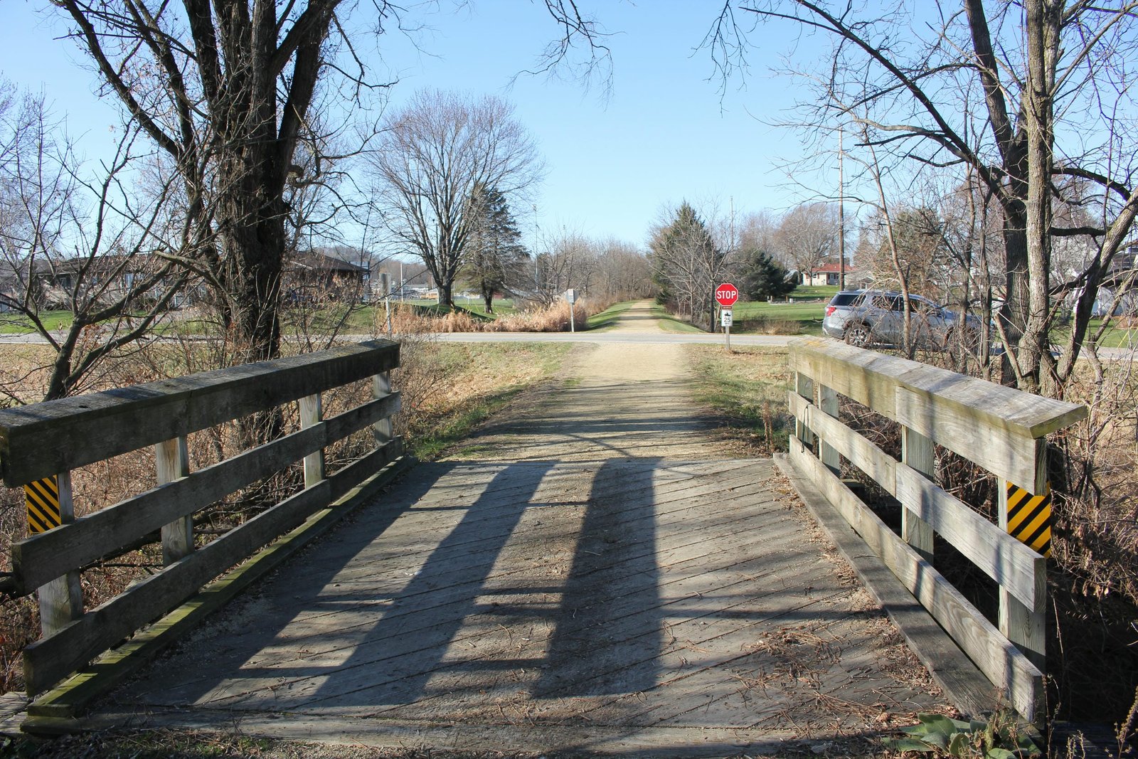 Looking west